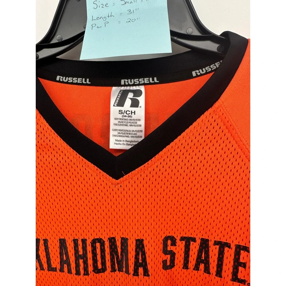 Russell Athletic Oklahoma‎ State Cowboys Football Jersey Orange Mens Small #1